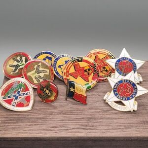 VINTAGE Texas Motorcycle Team Hat Pins